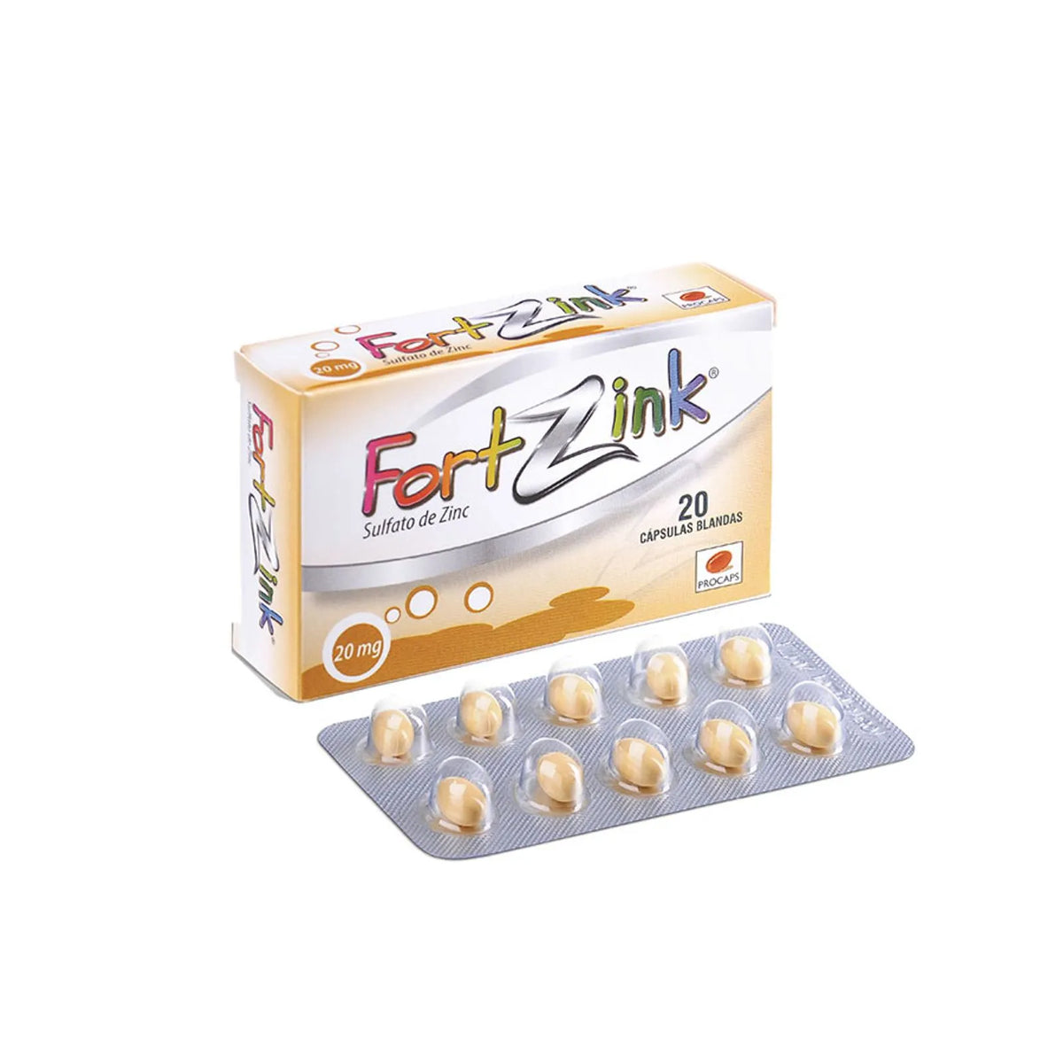 Fortzink 20 mg cápsulas blandas x 20