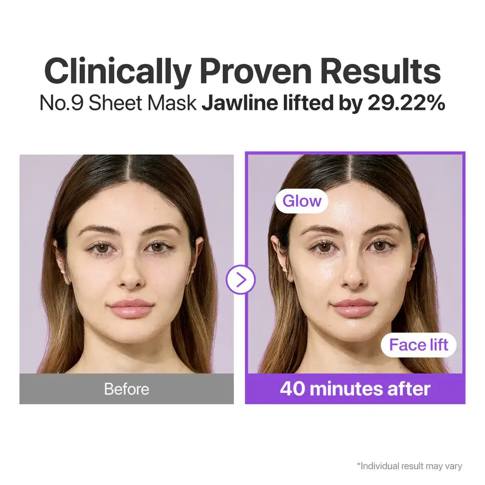 NAD Bio Lifting-sil para todo el rostro Mask - Numbuzin N.º 9 (una mascarilla)